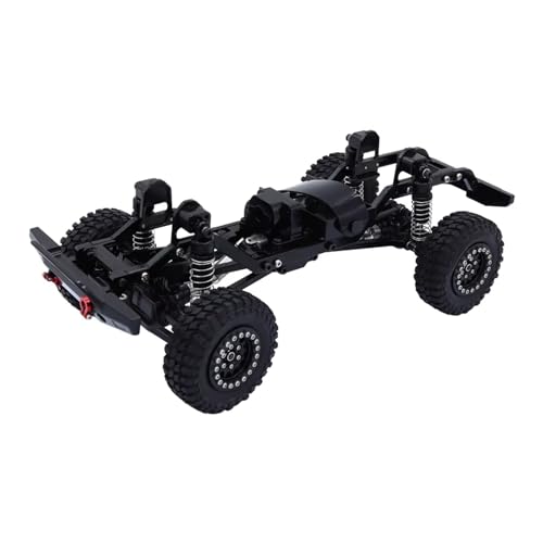 JYYTERD RC Auto Upgrade-Teile Kompatibel Mit TRX4M Für Bronco Für Defender Upgrade-Teile, Metallrahmen Für Chassis-Kit Mit Getriebe, 1/18 RC Crawler Car(Black) von JYYTERD