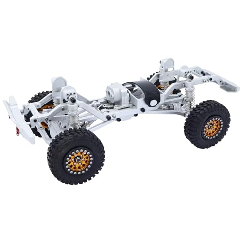 JYYTERD RC Auto Upgrade-Teile Kompatibel Mit TRX4M Für Bronco Für Defender Upgrade-Teile, Metallrahmen Für Chassis-Kit Mit Getriebe, 1/18 RC Crawler Car(Silver) von JYYTERD