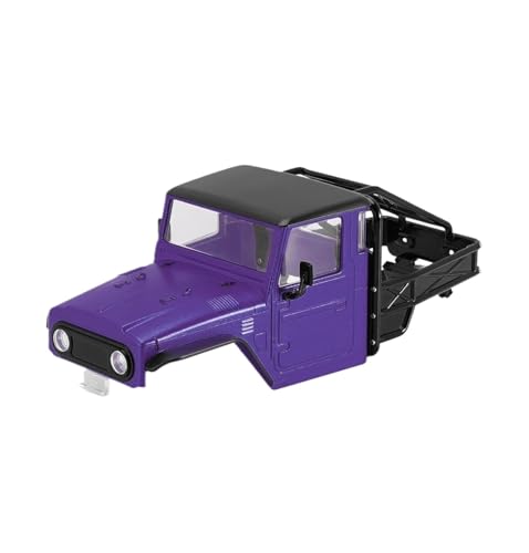 JYYTERD RC Auto Upgrade-Teile Kompatibel Mit TRX4M Für Defender Für Bronco, Harte Karosserie Mit Käfig Für 1/18 RC Crawler Car Upgrade-Zubehör(Purple) von JYYTERD