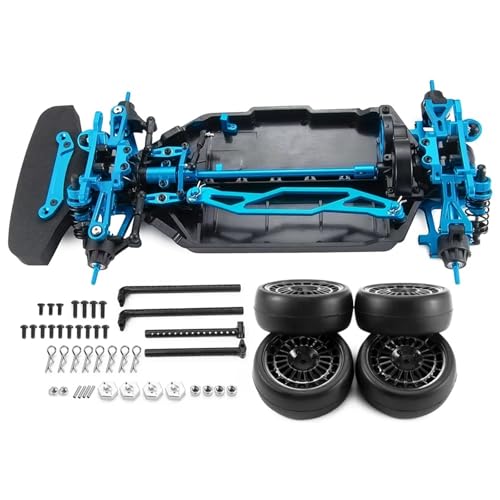 JYYTERD RC Auto Upgrade-Teile Kompatibel Mit TT-02 DIY Aufgerüsteten Teilen 1 Satz Metall Zusammengebaut Für Chassis-Rahmensatz Mit Radreifen 1/10 RC Crawler Car(A 1 Set) von JYYTERD