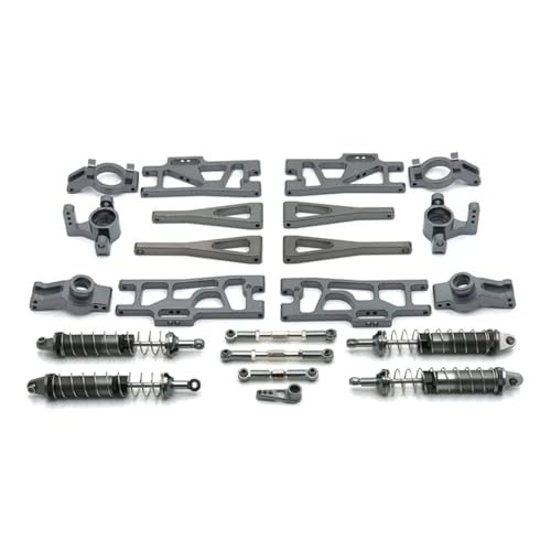 JYYTERD RC Auto Upgrade-Teile Kompatibel Mit WLtoys 104009 12402-A 12409 RC Autoteilen Metall Upgrade Refit C-für Sitz Lenkschale Für Schwingarm-Stoßdämpfer(Gray) von JYYTERD