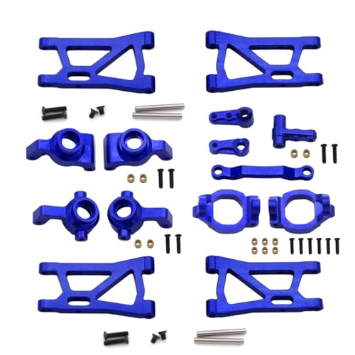 JYYTERD RC Auto Zubehör Für Buggy Für Remo Für Hobby Für Smax 1631 1635 1651 1655 1/16 RC Auto Metall Upgrade Teile Für Schaukel Arm Achse Montieren C Basis Lenkung Gruppe Tasse(Blue,1 Set) von JYYTERD