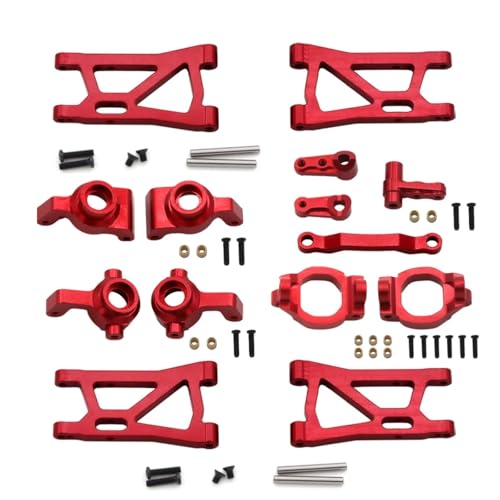 JYYTERD RC Auto Zubehör Für Buggy Für Remo Für Hobby Für Smax 1631 1635 1651 1655 1/16 RC Auto Metall Upgrade Teile Für Schaukel Arm Achse Montieren C Basis Lenkung Gruppe Tasse(Red,1 Set) von JYYTERD