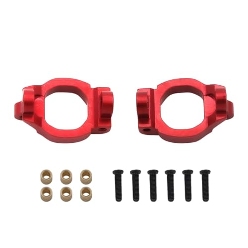 JYYTERD RC Auto Zubehör Für Buggy Für Remo Für Hobby Für Smax 1631 1635 1651 1655 1/16 RC Auto Metall Upgrade Teile Für Schaukel Arm Achse Montieren C Basis Lenkung Gruppe Tasse(Red,Base C) von JYYTERD