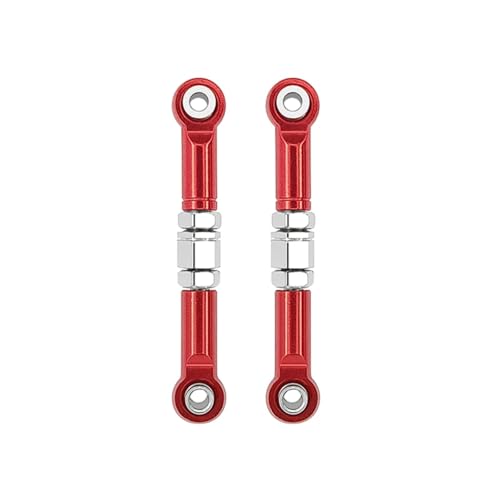 JYYTERD RC Auto Zubehör Für MJX H16 16207 16208 16209 16210 1/16 RC Auto Upgrades Teile Zubehör 2 Stücke Metall Front Steering Rod Lenkverbindungen RC Ersatzteile(Red) von JYYTERD