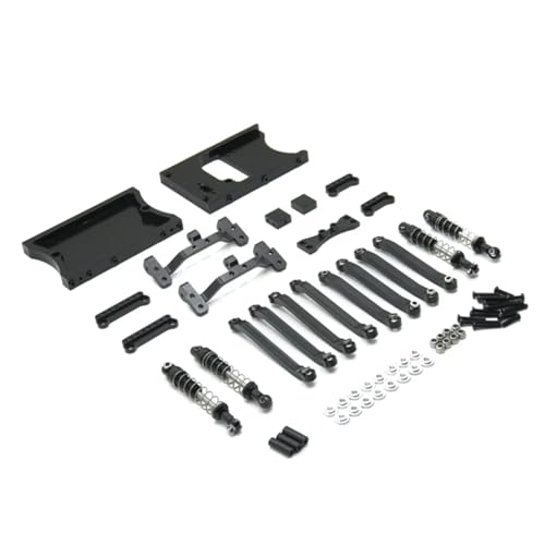 JYYTERD RC Auto Zubehör Für MN D90 D91 D96 MN98 MN99S 1/12 RC-Autoersatzteile. Feste Spurstangen Aus Metall, Lenkgetriebekabine, Heckträger Usw. Upgrade-Kits(Black) von JYYTERD