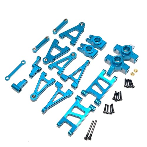 JYYTERD RC Auto Zubehör Für Mjx Für Hyper Go 1/14 14301 14302 RC Auto Upgrade Teile Fernbedienung Auto Metall Upgrade Für Schaukel Arm Lenkung Tasse Ersatzteile(Blue) von JYYTERD