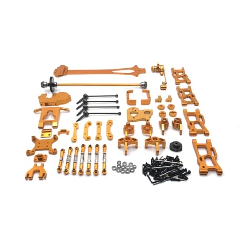 JYYTERD RC Auto Zubehör Für WLtoys Für 1/12 124018 124019 Metall Modifikation Für Schaukel Arm Antriebswelle Lenkung Tasse 21 Pack RC Auto Upgrade Teile Zubehör(Yellow) von JYYTERD