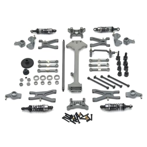 JYYTERD RC Auto Zubehör Für WLtoys Für A949 A959 A969 A979 K929 1/18 RC Auto Upgrade Teile Kit Antriebswelle Stoßdämpfer Verbindungsstange RC Auto Modifikation Zubehör(Grey) von JYYTERD