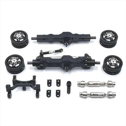 JYYTERD RC Auto Zubehör Für WPL Für 1/10 C74 RC Auto Upgrade Teile Metall Achse Servo Halterung Radnabe Antriebswelle RC Auto Geändert Zubehör DIY Teile(Black) von JYYTERD