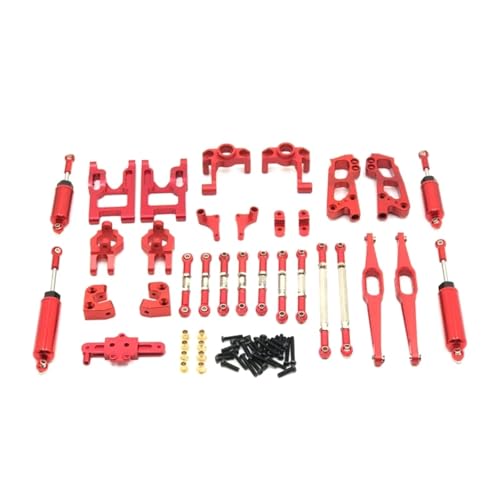 JYYTERD RC Auto Zubehör Für Wltoys 1/12 12428 12423 12427 Für FY01 02 03 Rc Autoteile Für Modell-Upgrade Metallteile Rc Autoteile Set Fernbedienung Auto Ersatzteile(Red) von JYYTERD