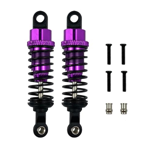 JYYTERD RC Auto Zubehör Für Wltoys A959 A969 A979 K929 1/18 Rc Auto Fernbedienung 2 PCS Aluminium Stoßdämpfer Dämpfer Upgrade Teile RC Ersatzteile(Purple) von JYYTERD