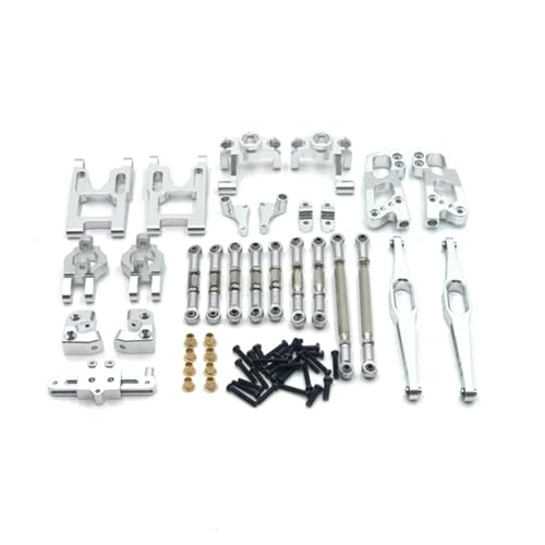 JYYTERD RC Auto Zubehör Für Wltoys Für 12427 12428 12423 1/12 RC Autoteile Für Modell Verbesserte Metallteile Für Schwinge Für Sitz RC Autoteile Set Zubehör(Silver) von JYYTERD