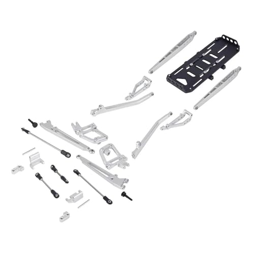 JYYTERD RC Teile Für Axial Für SCX10 I II 90046 90047 Aluminium Twin I-Beam 2WD Pre-Runner Suspension Conversion Kit 1/10 RC Crawler Achse Upgrade Teile(Silver) von JYYTERD