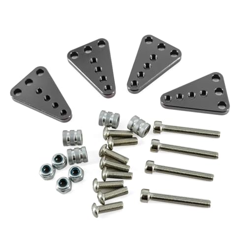 JYYTERD RC Teile Für Axial Für Scx10 90027 90028 90021 1/10 Rc Auto Upgrades Teile Metallic Einstellbare Legierung Schock Turm Hoops Lift Montieren Zubehör(Gray) von JYYTERD