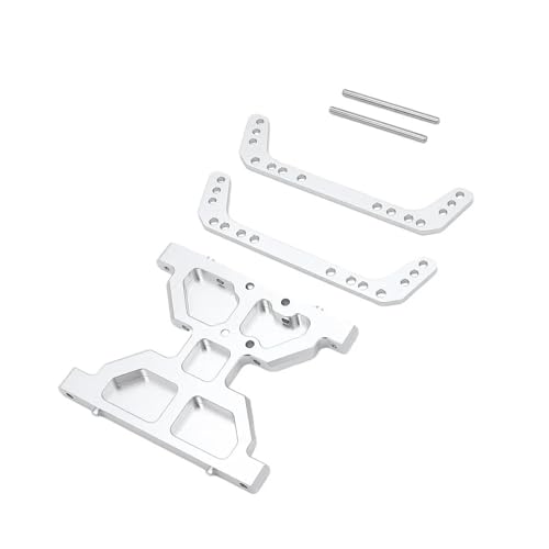 JYYTERD RC Teile Für Axial Für Scx10 Für Capra 1,9 Für UTB F9 AXI03004 1/10 Für Chassis Skid Plate Metallübertragungsplatte RC Crawler Upgrade Teile Ersatz(Silver) von JYYTERD