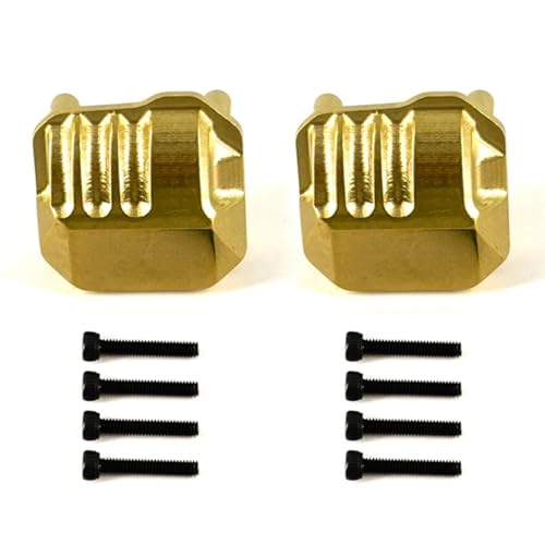 JYYTERD RC Teile Für Axial Für Scx10 Ii 1/10 Rc Crawler Auto AR44 Achse Schwere Messing Differential Abdeckung Diff Gewichte Metall Upgrade Teile Zubehör(2pcs) von JYYTERD