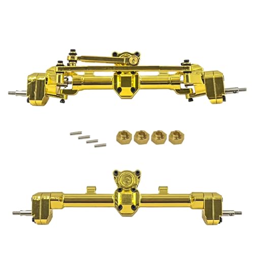 JYYTERD RC Teile Für Axial Für Scx24 1/10 Rc Crawler Auto Spielzeug Upgrade Teile Portal Achsen Set Kit Vorne Und Hinten Metall Fernbedienung Zubehör(Front Rear Set) von JYYTERD