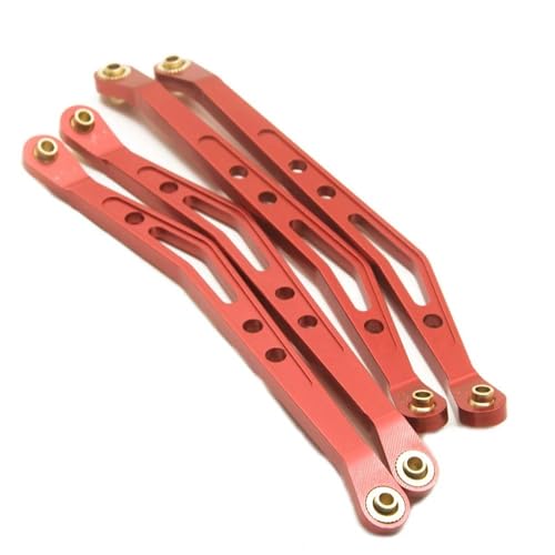 JYYTERD RC Teile Für Axial Für Wraith 90018 1/10 Aluminium Obere Untere Aufhängung Verbindungsstange RC Crawler Autoteile Modifikation Autozubehör(Red,Upper) von JYYTERD