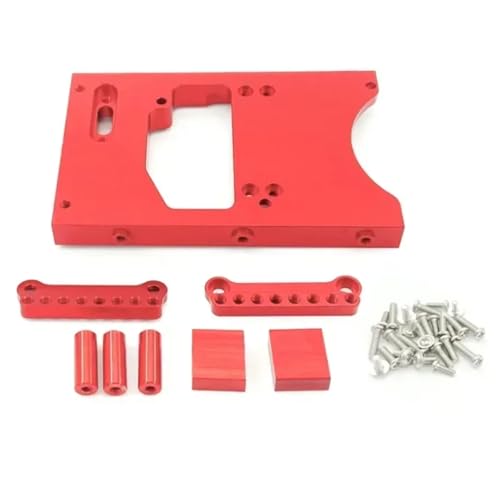 JYYTERD RC Teile Für MN D90 D91 D96 Für MN98 99S RC Auto Teile Metall Modifikation Stoßdämpfer Halterung Lenkgetriebe Für Sitz Upgrade Zubehör(Red) von JYYTERD