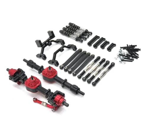 JYYTERD RC Teile Für MN98 99S Für MN D90 D91 D96 1/12 RC Autoteile Upgrade Vorder- Und Hinterachse Baugruppe Spurstange Stoßdämpferhalterung Kit Änderung(Black) von JYYTERD