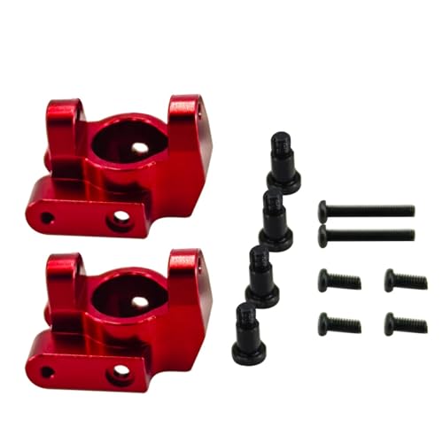 JYYTERD RC Teile Für Mn128 Mn86 G500 1/12 Skala Für Spielzeug Rc Crawler Auto Vorderachse C-Sitz Metall Upgrade Ersatz Teile Fernbedienung Zubehör(Red) von JYYTERD