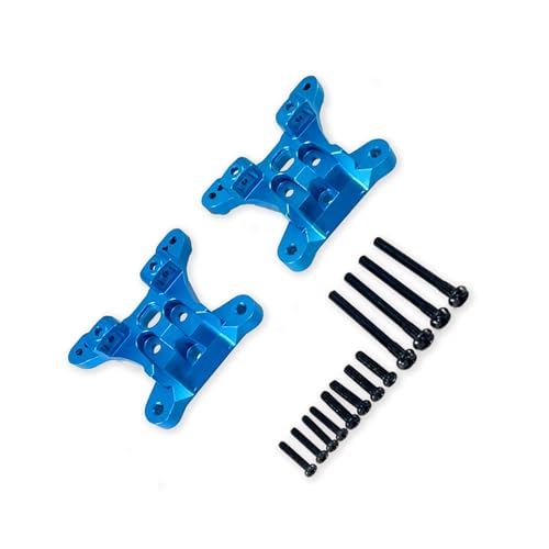 JYYTERD RC Teile Für SCY 1/16 16101 16102 16103 16106 16201 16101PRO 16102PRO 16103PRO 16106PRO Speed ​​RC Auto Verbesserte Metall Armaturen Vorne Und Hinten Schock Klammern(Blue) von JYYTERD