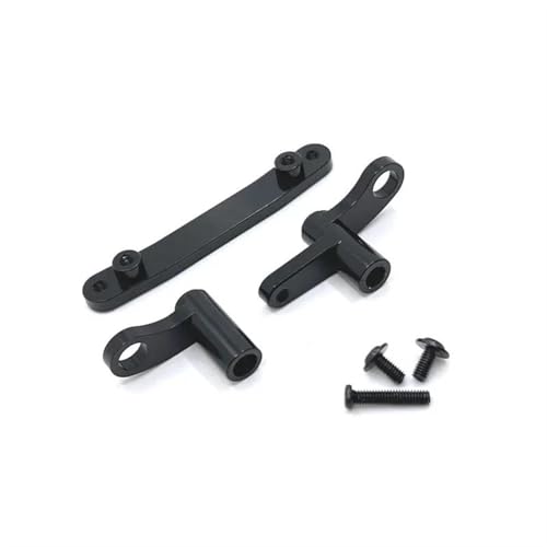 JYYTERD RC Teile Für SCY 16101 16102 16103 16106 16201 16104 Für Für JJRC Q130A Q130B Q141 Q117 1/16 Lenkung Karosseriehalterungen RC Auto Upgrade Teile Zubehör(Black,Steering Assembly) von JYYTERD