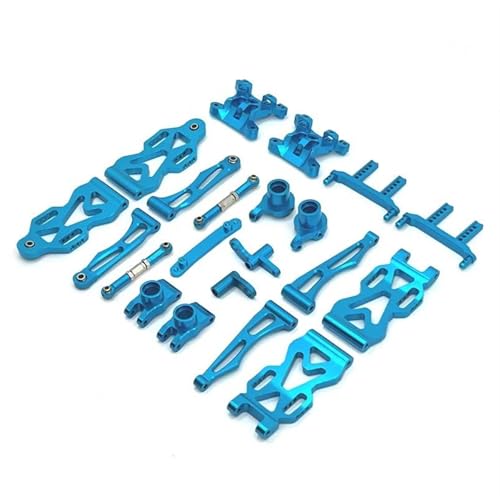 JYYTERD RC Teile Für SCY 16103 16104 16101 16102 16106 16201 Für Für JJRC Q141 Q117 Q130A Q130B 1/16 RC Auto Upgrade Teile Kit Metall Vorne Hinten Arm Lenkung Tasse(Blue) von JYYTERD