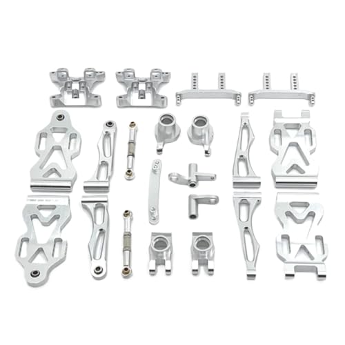 JYYTERD RC Teile Für Scy Für Jjrc 16101 16102 16103 16104 16106 16201 1/16 RC Auto Teile Zubehör Metall Upgrade Teile Und Gefährdeten Teile Kit(Silver) von JYYTERD