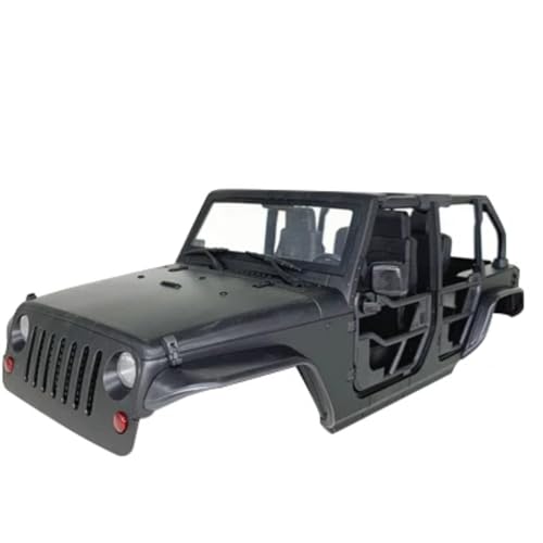 JYYTERD RC Teile Für TRX4 Für Axial Für SCX10 90046 1/10 RC Crawler Für Wrangler Körper Shell 313mm 12,3 "Radstand Rohr Rack Halbe Tür Modifikation Zubehör(Black) von JYYTERD