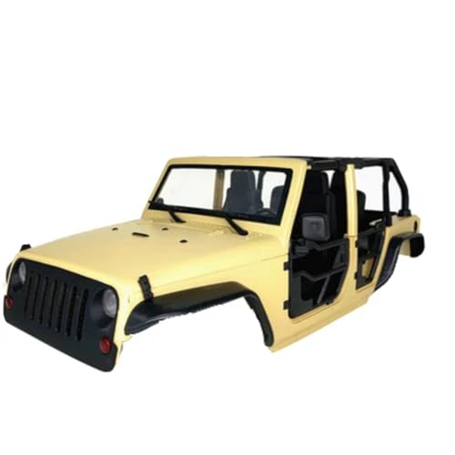 JYYTERD RC Teile Für TRX4 Für Axial Für SCX10 90046 1/10 RC Crawler Für Wrangler Körper Shell 313mm 12,3 "Radstand Rohr Rack Halbe Tür Modifikation Zubehör(Yellow) von JYYTERD