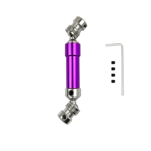 JYYTERD RC Teile Für WLtoys 12428 12423 1/12 Metall Hintere Antriebswelle CVD 80mm RC Auto Short Course Für Desert Für Buggy Auto Teile Ersatz Zubehör(Purple) von JYYTERD