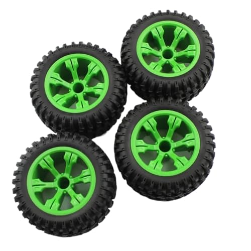 JYYTERD RC Teile Für WLtoys 12428 12427 1/12 Fernbedienung Off-Road Auto Rad Felgen Gummi Auto Reifen RC Spielzeug Für Modell Ersetzen Zubehör(Green) von JYYTERD