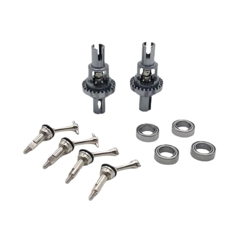 JYYTERD RC Teile Für WLtoys Für K969 K979 K989 K999 P929 P939 284131 1/28 RC Auto Teile Zubehör Metall Upgrade Ball Differential Erweiterte Antriebswelle(Gray) von JYYTERD