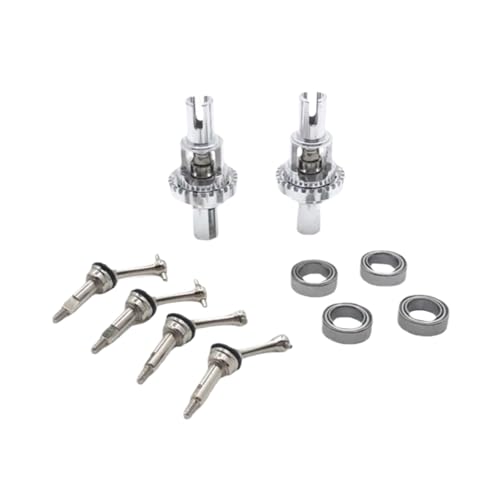 JYYTERD RC Teile Für WLtoys Für K969 K979 K989 K999 P929 P939 284131 1/28 RC Auto Teile Zubehör Metall Upgrade Ball Differential Erweiterte Antriebswelle(Silver) von JYYTERD