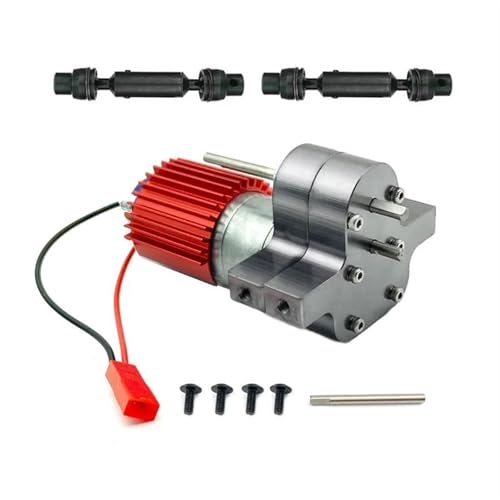 JYYTERD RC Teile Für WPL C34 C44 C14 C24 B24 B36 B14 B16 Für MN D90 Für MN99S Q60 Metall Transfer Getriebe 370 Pinsel Motor Antriebswelle RC Auto Upgrade Zubehör(Gray,Size 1) von JYYTERD