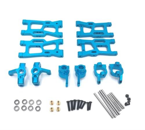 JYYTERD RC Teile Für Wltoys 1/14 144010 144001 144002 1/12 124018 124019 124016 124017 RC Auto Teile Metall Upgrades Schaukel Arm Lenkung Tasse Lager Dekoration(Blue) von JYYTERD