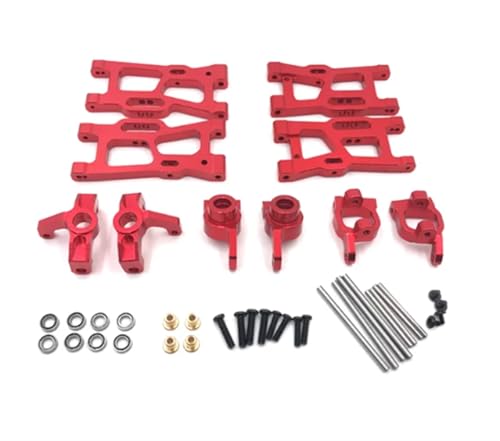 JYYTERD RC Teile Für Wltoys 1/14 144010 144001 144002 1/12 124018 124019 124016 124017 RC Auto Teile Metall Upgrades Schaukel Arm Lenkung Tasse Lager Dekoration(Red) von JYYTERD