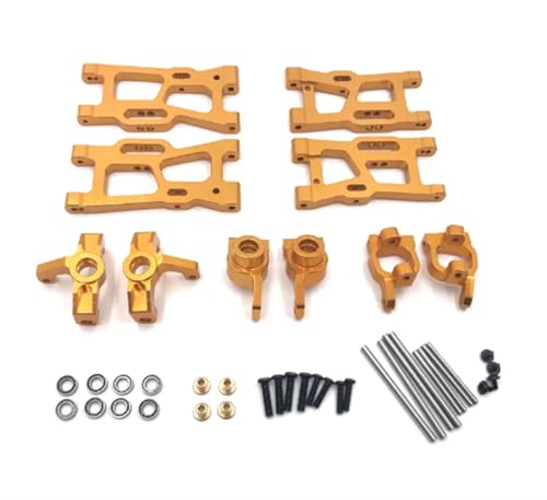 JYYTERD RC Teile Für Wltoys 1/14 144010 144001 144002 1/12 124018 124019 124016 124017 RC Auto Teile Metall Upgrades Schaukel Arm Lenkung Tasse Lager Dekoration(Yellow) von JYYTERD