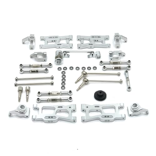 JYYTERD RC Teile Für Wltoys 144010 144002 124017 124019 124018 144001 124007 RC Autoteile Upgrade Metallsatz Antriebswelle Zugstange Schwinge Lenkung Zubehör(White) von JYYTERD