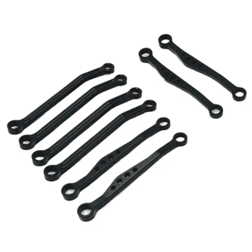 JYYTERD RC Teile Für Wpl C64 1/16 RC Fernbedienung Für Modell Auto Metall Für Chassis Link Stange Zugstange Set Upgrade Ersetzen Teile Zubehör(Black) von JYYTERD