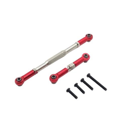 JYYTERD RC Teile Für Wpl Für C14 C24 B14 B16 B24 B36 Für HengLong Für FeiYu Für Jjrc RC Auto Upgrades Teile Metall Upgrade Vorderachse Lenkstange(Red) von JYYTERD