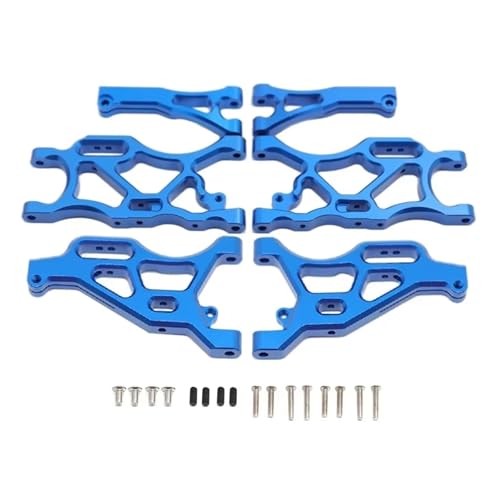 JYYTERD RC Teile Kompatibel Mit ARRMA Für Infraction Für Limitless 6S Für Typhon 6S 1/7 1/8 RC-Autoteile 6-teiliges Metall-Vorder- Und Hinterradaufhängungsarm-Set(Blue) von JYYTERD