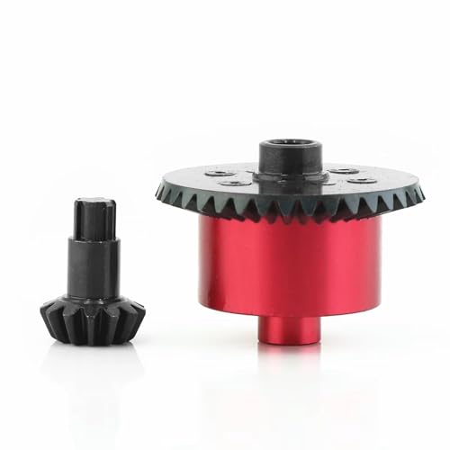 JYYTERD RC Teile Kompatibel Mit ARRMA Für Kraton Für Senton Für Rock Für Granite 4x4 1/10 Teile Metalldifferentialgehäuse 37T Hauptgetriebe 13T Eingangsgetriebe(Red) von JYYTERD