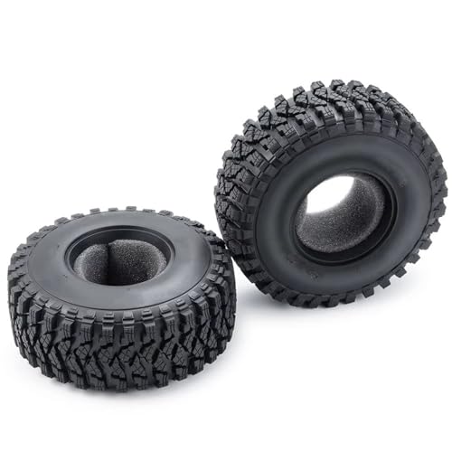 JYYTERD RC Teile Kompatibel Mit Axial Für SCX10 Für Wraith Für TRX4 Für TRX6 1/10 RC Crawler Car 2,2" Gummireifen Radreifen Mit Schaumstoffeinsätzen 125x50mm(2pcs) von JYYTERD