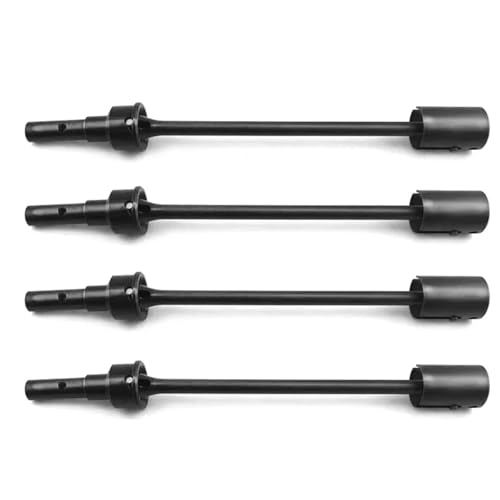 JYYTERD RC Teile Kompatibel Mit E-Revo Für VXL 86086-4 1/10 RC Autoteile Zubehör 4 Stück/2 Stück Stahlantriebswelle CVD-Antriebswelle Und Antriebsbecher(Black,4pcs) von JYYTERD