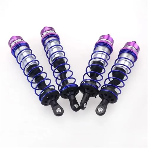 JYYTERD RC Teile Kompatibel Mit JLB Für HSP Für Racing Für HPI 1/8 Rc Truck Für Buggy 4 Stück Vorne Hinten Stoßdämpfer Dämpfer Suspension(Purple) von JYYTERD