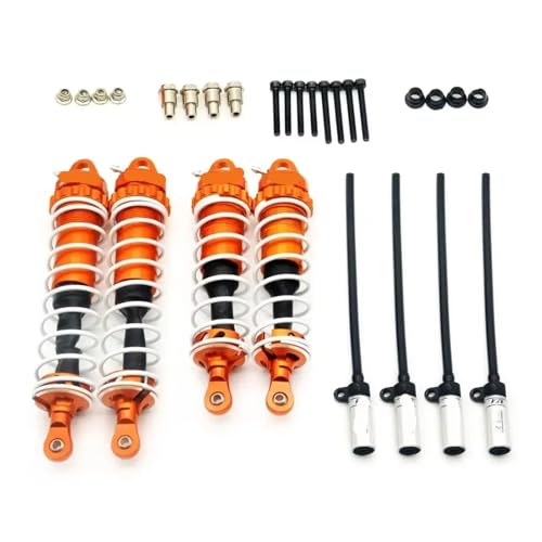 JYYTERD RC Teile Kompatibel Mit Losi Für Mojave Für DBX-07 Für ZD Für Racing 1/7 RC Autoteile Für Wüste Für Buggy Metall 4PCS Stoßdämpfer Dämpfer Kit(Orange C) von JYYTERD