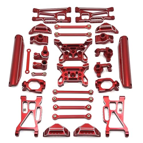 JYYTERD RC Teile Kompatibel Mit MJX 10208 Für Monster 1/10 RC-Autoteile, Ersatzzubehör, Ersatzmetall-Upgrade- Und Modifikationskit-Paket(Red) von JYYTERD